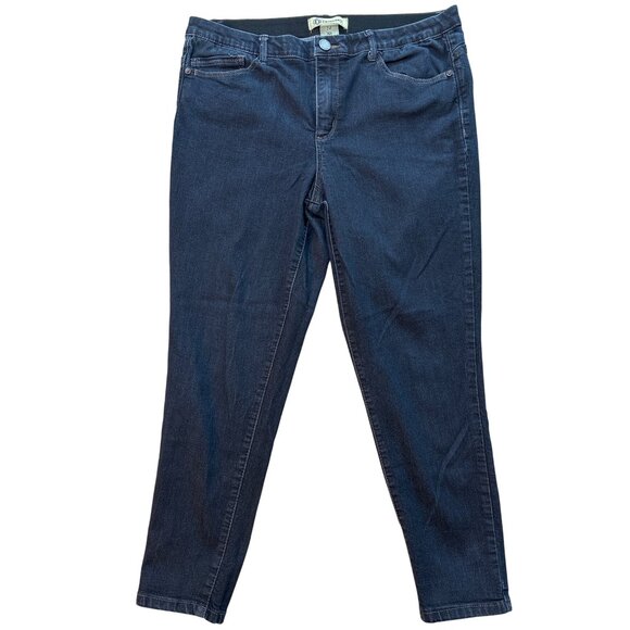 Democracy Jeans Womens Size 14 Ab Technology‎ Dark Wash Skinny Leg Ankle Skimmer - Picture 1 of 10